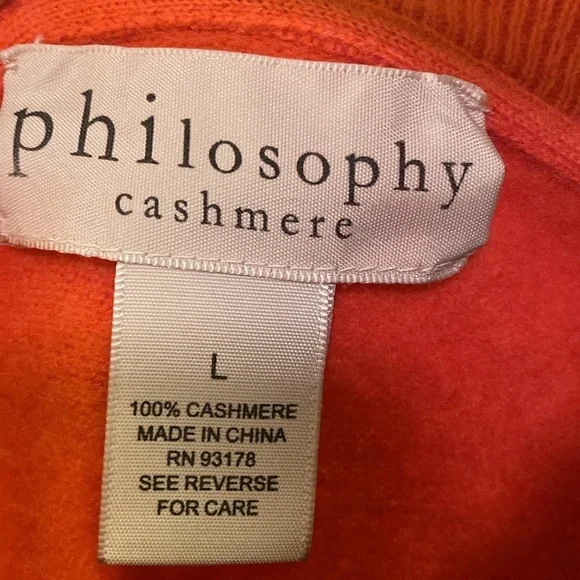 Philosophy cashmere cowl neck sweater size L - Picture 4 of 8